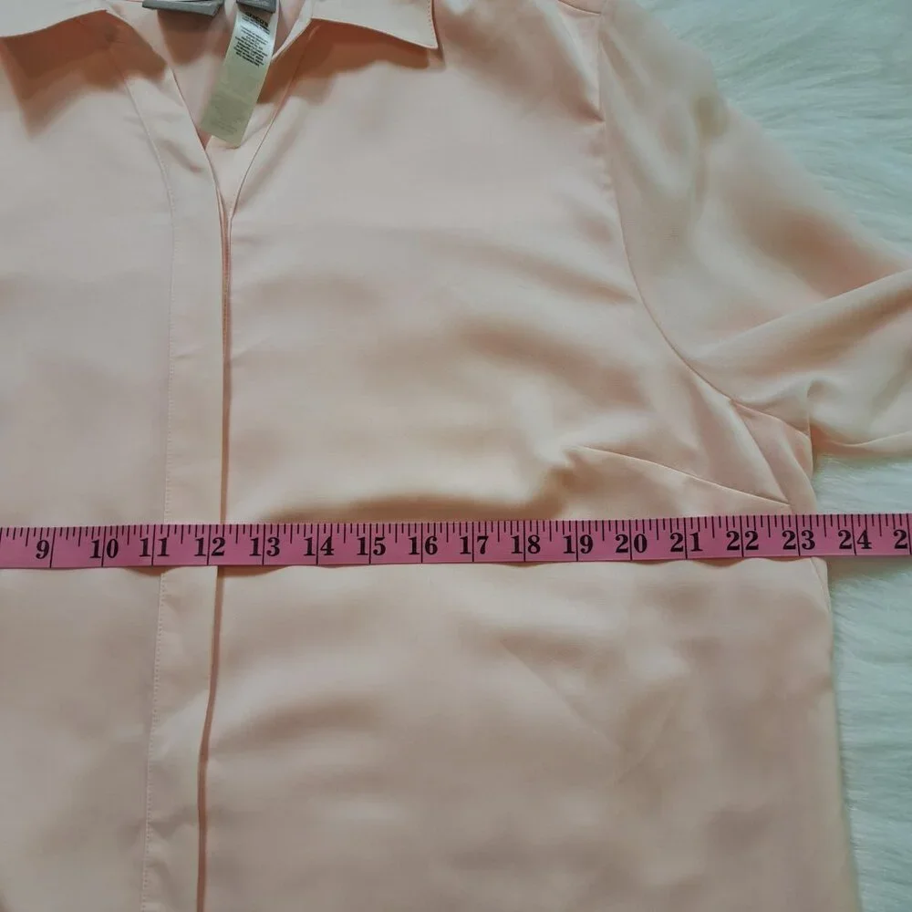 Chico's Peach Casual Button Up Shirt Size 3 - Picture 10 of 12